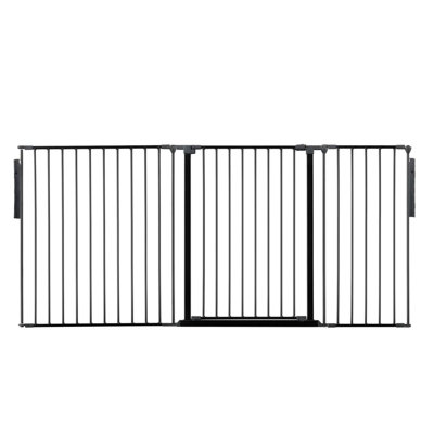 Safetots Premium Extra Tall Room DividerUp To 200Cm WideBlack105Cm TallMulti Panel Barrier For Baby And Toddler from B&Q