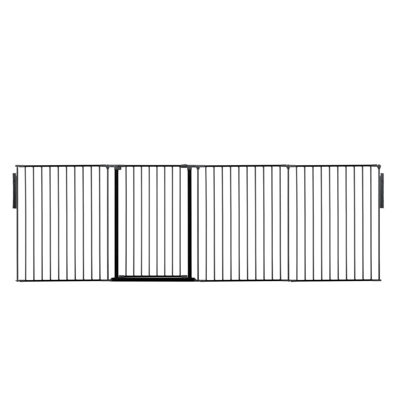 Safetots Premium Extra Tall Room DividerUp To 298Cm WideBlack105Cm TallMulti Panel Barrier For Baby And Toddler from B&Q