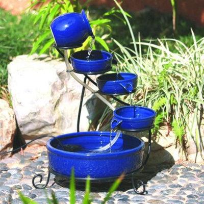 B&Q -  The Ocean Cascade Garden Solar Powered Water Feature