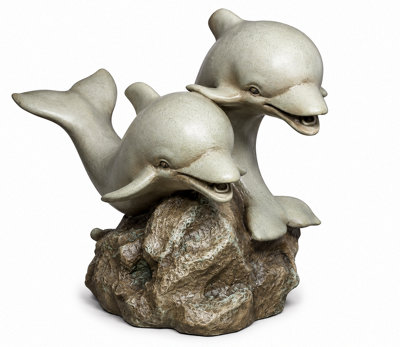 Bermuda Spitter Pond Ornaments Dolphins Water Feature Ornament Decor - Image 3