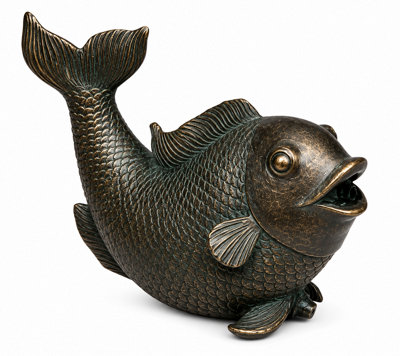 B&Q -  Water Feature Pond Ornaments Fish Water Feature Ornament Decor
