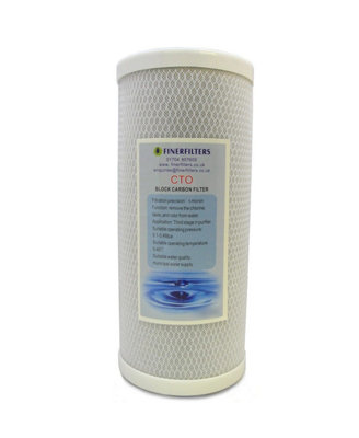Finerfilters Jumbo Carbon Block Water Filter10" X 4.5"5 MicronFor Big Blue / Jumbo Housing Systems from B&Q