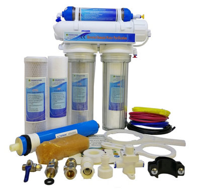 Finerfilters 4 Stage Aquarium Reverse Osmosis 50Gpd UnitDrop In Style With Refillable Di Resin Chamber For MarineTropical And Discus Fish from B&Q