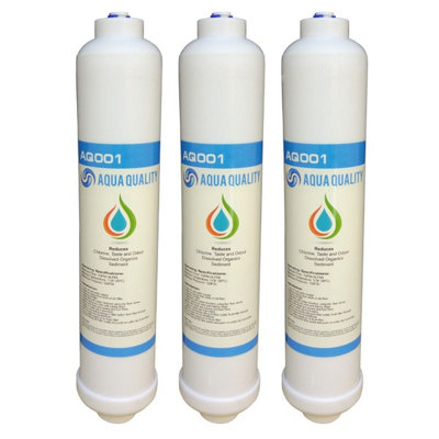 Aqua Quality Undersink Replacement Water Filters (3 Pack) Size 3