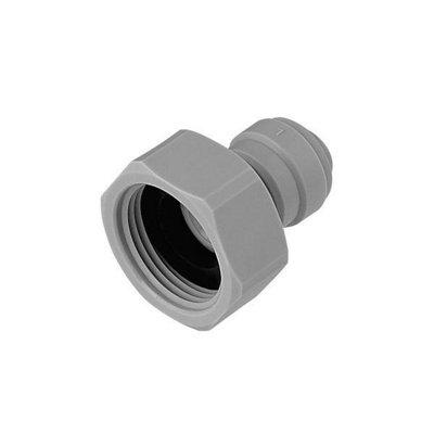 Dmfit Female Bsp Tap To Push Fit Adapter - 3/4" Bsp X 1/4" Push Fit - Afab0409fp Grey