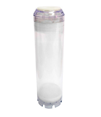Finerfilters Refillable Water Filter Cartridge10" X 2.5"Drop In Style Refillable Filter Media Cartridge For Carbon / Di Resin Etc. from B&Q