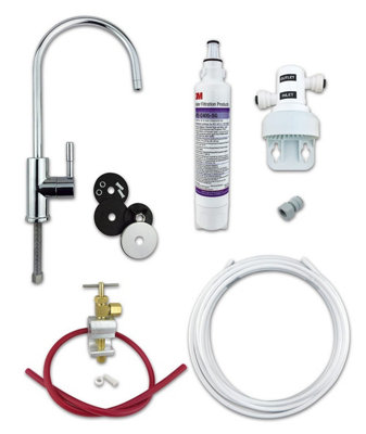 3M Under Sink Drinking Water Filter Kit With Ap2-C405-Sg Bacteria Rated Filter Full Diy SystemChrome Tap from B&Q