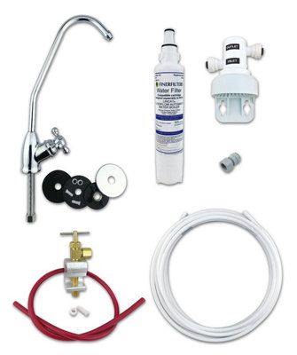 Deluxe Undersink Drinking Water Filter Kit With 1 Micron Rated Finerfilters Fc02 FilterBobble Tap from B&Q