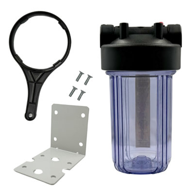 Finerfilters 10" Jumbo Clear Water Filter Housing10" X 4.5" Unit With 1" Bsp Ports from B&Q
