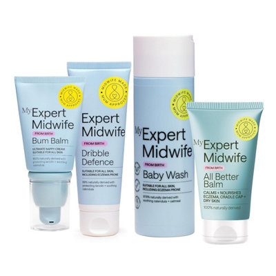 My Expert Midwife Newborn Baby Mega Mild Skincare Starter KitClean IngredientsSensitive Skin + Fragrance FreeSet Of from B&Q