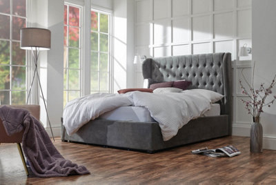 Gfw Dakota Ottoman Storage Bed Double Pewter from B&Q