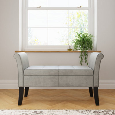  - Gfw Balmoral Chenille Window Seat Grey