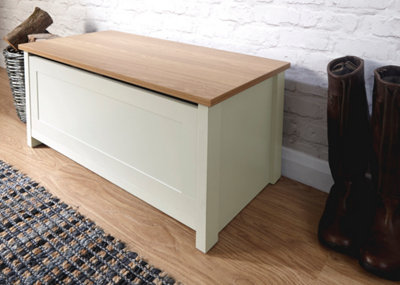 Gfw Lancaster Ottoman Storage Box Cream from B&Q