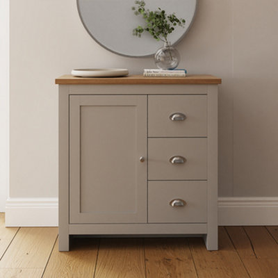 Gfw Lancaster Single Door 3 Drawer Grey Storage Unit - Image 10