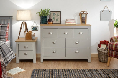 B&Q Grey Gfw Lancaster Drawer Chest Size 7