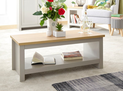 B&Q Gfw Lancaster Coffee Table With Shelf Grey