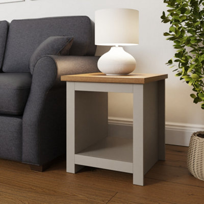 Gfw Lancaster Side Table With Shelf Grey from B&Q