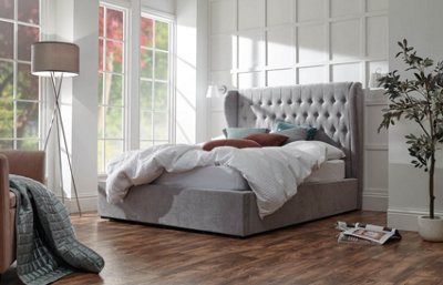 Gfw Dakota Ottoman Storage Bed Double Platinum from B&Q