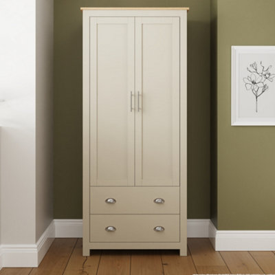 B&Q Gfw Lancaster 2 Door 2 Drawer Wardrobe Cream