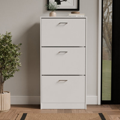 Gfw Stirling Three Tier Shoe Cabinet - White - Image 7