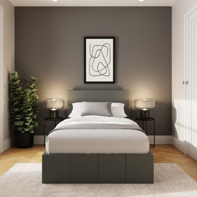 Gfw End Lift Ottoman Bed - Grey Pu / Single - Image 7