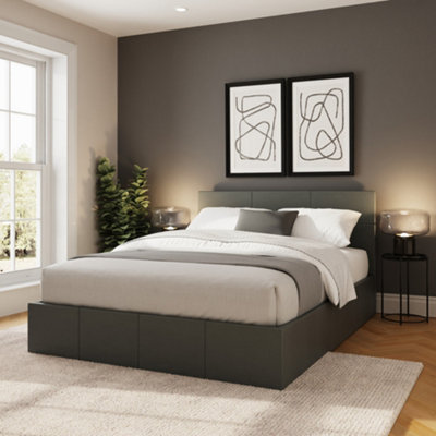 Gfw Odessa Faux Leather Side Lift Up Ottoman Storage Bed With Sleepycastle Mattress Options (Buy & Save!) - Bed Frame Only - Image 11