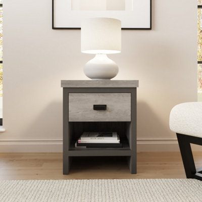 B&Q Gfw Boston 1 Drawer Lamp Table Grey