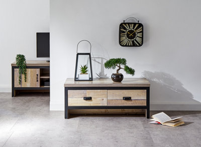 Gfw Boston 2 Drawer Coffee Table - Oak - Image 7