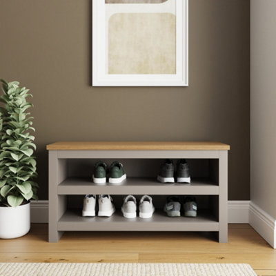 B&Q Gfw Lancaster Simple Shoe Bench Grey