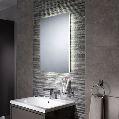 Sensio Serenity Rectangular Wall-Mounted Bathroom Illuminated Contemporary Bathroom Mirror (H)70Cm (W)50Cm from B&Q