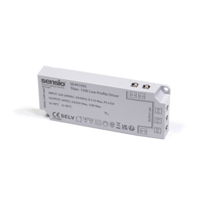 Sensio Titan Grey Mains Fed Led Driver 24V/15W from B&Q