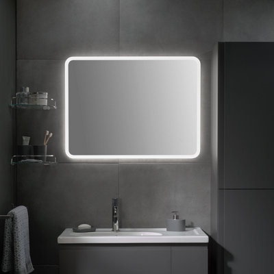 Sensio Libra Rectangular Wall-Mounted Bathroom Illuminated Contemporary Colour-Changing Mirror (H)80Cm (W)60Cm from B&Q