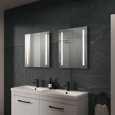 Sensio Isla Rectangular Wall-Mounted Bathroom Illuminated Contemporary Mirror (H)50Cm (W)39Cm from B&Q