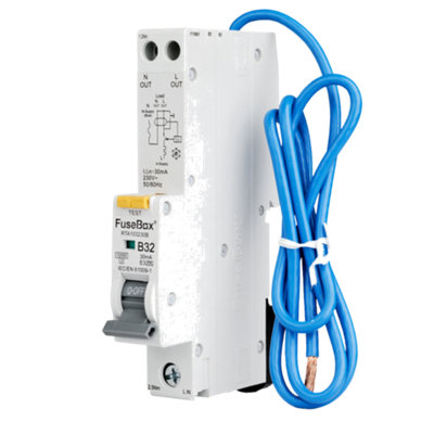 Fusebox Tpn 32A B Curve Type A Rcbo30MaRta103230B from B&Q