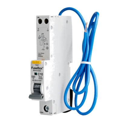 Fusebox Tpn 10A C Curve Type A Rcbo30MaRta101030C from B&Q