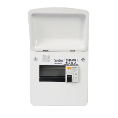 Fusebox F3004Rb 4 Way Rcd Incomer Consumer Unit 63A 30Ma Rcd Type B from B&Q