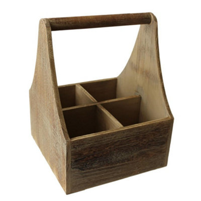 Red Hamper Db032 Wood Oak Effect Two Bottle Wooden Carrier from B&Q