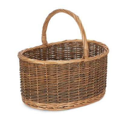 B&Q -  C083 Wicker Large Country Oval Shopping Basket