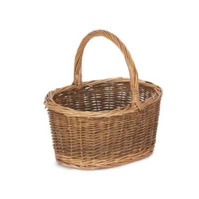 Red Hamper C082 Wicker Small Childs Country Oval Shopping Basket from B&Q