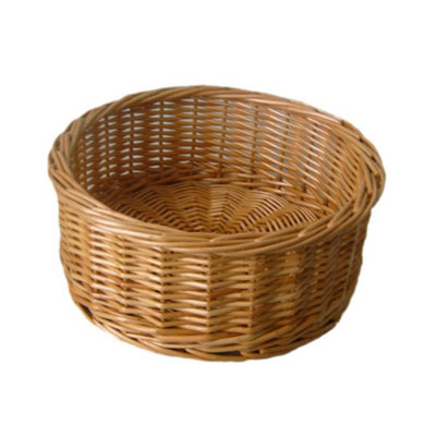 Hamper Pt025 Wicker Small Round Straight Sided Tray Red