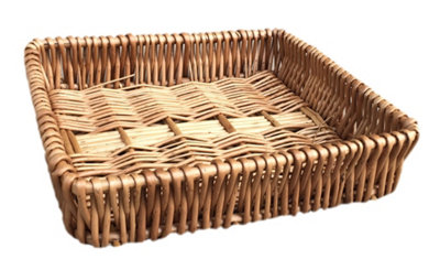 Red Hamper Pt063 Wicker Small Shallow Tray from B&Q