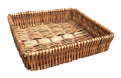 Red Hamper Pt065 Wicker Large Shallow Tray from B&Q