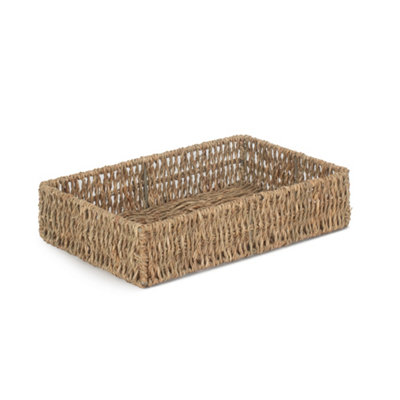 Red Hamper Pt080 Small Rectangular Seagrass Tray from B&Q