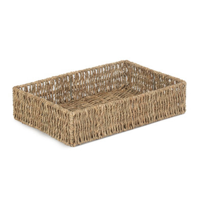 Red Hamper Pt081 Medium Rectangular Seagrass Tray from B&Q