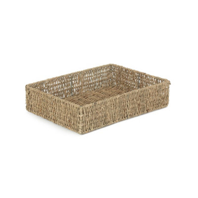 Red Hamper Pt082 Rectangular Seagrass Tray Large