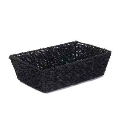 Red Hamper Pt125 Paper Large Black Paper Rope Tray from B&Q