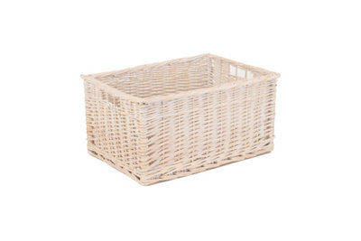 Red Hamper Red/White Hamper St002-04 Wicker Wash Open Storage Basket Extra Large