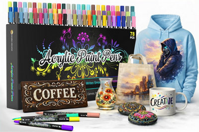 Desire Deluxe Acrylic Paint Pens For Rock Painting Stone Ceramic Glass Wood Canvas Set Of 78 Non Toxic Water Based Markers Great Artists Supplie from B&Q
