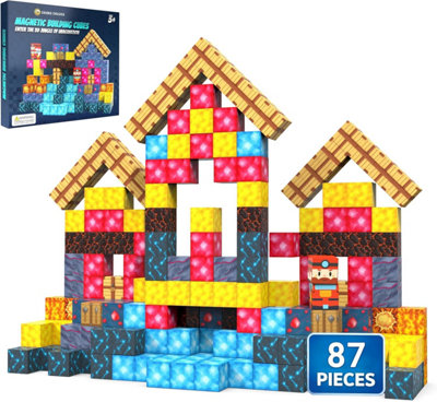 Desire Deluxe Magnetic Cubes For Kids 3D Building Blocks Stem ToysMontessori Magnetic Building Blocks For ToddlersPreschool Learning Toys from B&Q