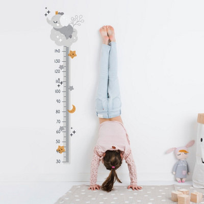 Boho Elephant Height Chart Wall Sticker from B&Q